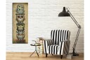 Lerretsbilde 30x80 cm Stablede ugler med forskjellige uttrykk og farger Grå / Brun / Gul