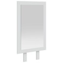 vidaxl Speil FAUSKE Hvit 43 x 3,5 x 77 cm Ingeniørtre og Solid Furu