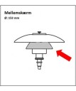 Louis Poulsen - PH 3/2 Bord/Vegg/Pendel Glass Mellomskjerm