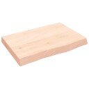 vidaXL Vegghylle 60x40x6 cm ubehandlet heltre eik
