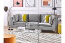Evja 3 seters Sofa   Fløyel/Grå