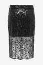 Only Carmakoma   Midiskjørt Carrhilo Sequins Midaxi Skirt Wvn   Svart