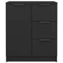 vidaXL Sidebord svart 60x30x70 cm konstruert tre
