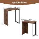 Sett med salongbord – rustikk brun metallramme