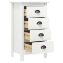 vidaXL Skjenk Hill Range hvit 46x35x80 cm heltre furu