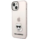 Karl Lagerfeld iPhone 14 Plus Deksel Choupette Transparent Rosa