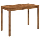 vidaXL Hage middagsbord Naturlig 108,5 x 55 x 75 cm Solid akasietre