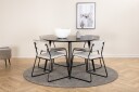 Venture Home Dipp Spisegruppe 115 cm Rund med 4 Kenth Stoler Sort