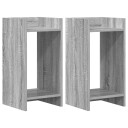 vidaXL Planteholder 2 stk. Grå Sonoma 30 x 30 x 60 cm Konstruert tre