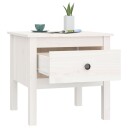 vidaXL Sidebord hvit 50x50x49 cm heltre furu