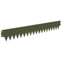 vidaXL Gjerdekant 20 pcs 103 x 15 cm metall Olivengrønn