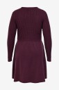 Only Carmakoma   Kjole Carfia LS Cable Dress Knt   Rød