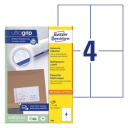 Avery Universaletiketter, 105 x 148 mm, 400 Etiketter, Hvit