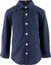 Tommy Hilfiger Solid Stretch Poplin Shirt L/S Blue 176