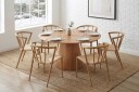Siena spisegruppe rund 130 cm eik med 6 Winston spisestoler - Eik