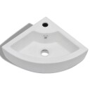 vidaXL Vask med overløpsfunksjon 45x32x12,5 cm hvit