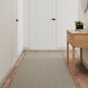 vidaXL Teppeløper sisal-utseende sølv 80x400 cm