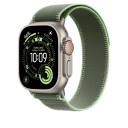 Apple 49/46 mm Green/Neon Trail Loop – M/L   Natural Titanium Finish
