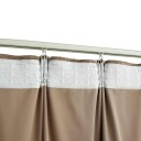 vidaXL Lystett gardin med metallkroker fløyel beige 290x245 cm