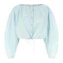 ROTATE Birger Christensen Tie Strap Ls Top Blue 36