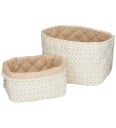 Cam Cam Copenhagen Quilted Storage Basket Set Of Two Ocs Cream ONE SIZE