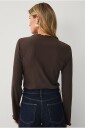 Ellos Collection   Ribbet topp   Brun