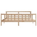  Sengeramme med madrass 200x200 cm heltre furu 3305769