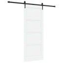 vidaXL Skyvedør ORKDAL Hvit og svart 83 x 202 cm Heltre furu