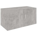 vidaXL Veggmontert skap betonggr? 80x39x40 cm sponplate