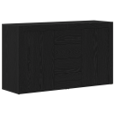  Serviesskap med skuff Svart eik 120 x 36 x 69 cm Konstruert tre