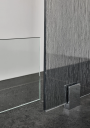 Hafa Infinity Lace Dusjhjørne 90X90 cm, Vendbar, Sort/Lace Glass