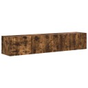  TV Veggskap 2 pcs Røkt eik 60 x 31 x 29.5 cm Konstruert tre
