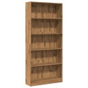 Bokhylle artisan eik 80x24x176 cm konstruert tre