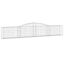 vidaXL Gabionkurver buede 8 stk 400x30x60/80 cm galvanisert jern