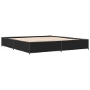 Sengeramme svart 200x200 cm konstruert tre og metall 8721102610127