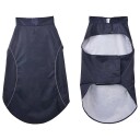 vidaXL Hunde regnfrakk med refleksstrimler polyester marineblå 3XL