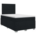 vidaXL Kontinentalseng med madrass Svart 120 x 200 cm Stoff