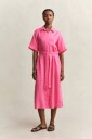 GANT Linen Ss Shirt Dress Pink 44