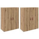  Vegghengte skap 2 pcs artisan eik 69.5 x 34 x 90 cm