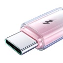 Joyroom Crystal-Clear USB-kabel 3A USB til USB-C 1,2 m hvit