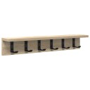  Vegghengt kleshenger med hylle Sonoma eik 60 x 10.5 x 10.5 cm