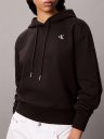 Calvin Klein Long Sleeve Relaxed Mono French Terry Hood Sort XS