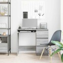 vidaXL Skrivebord grå sonoma 90x45x76 cm konstruert tre