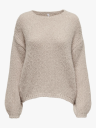 Only Nordic Life Long Sleeve O Neck Knit Beige M