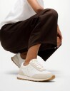FitFlop Retro Q Ff Fabric/Suede Sneakers   Beige   40