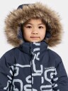 Didriksons Kids' Bjärven Printed Coverall 2 Path S Blue 80