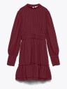 Vero Moda Aware Birdia Long Sleeve High Neck Short Dress Rød M