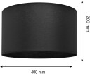 HELam Lampeskjerm Alba Ø 40 cm E27 svart