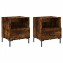 vidaXL Nattbord 2 stk røkt eik 40x35x47,5 cm konstruert tre