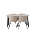Spisegruppe Venture Home Tempe 140 cm med 4 Berit Stoler